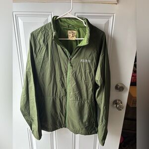 RED HEAD mens windbreaker green zip up lined jacket M
